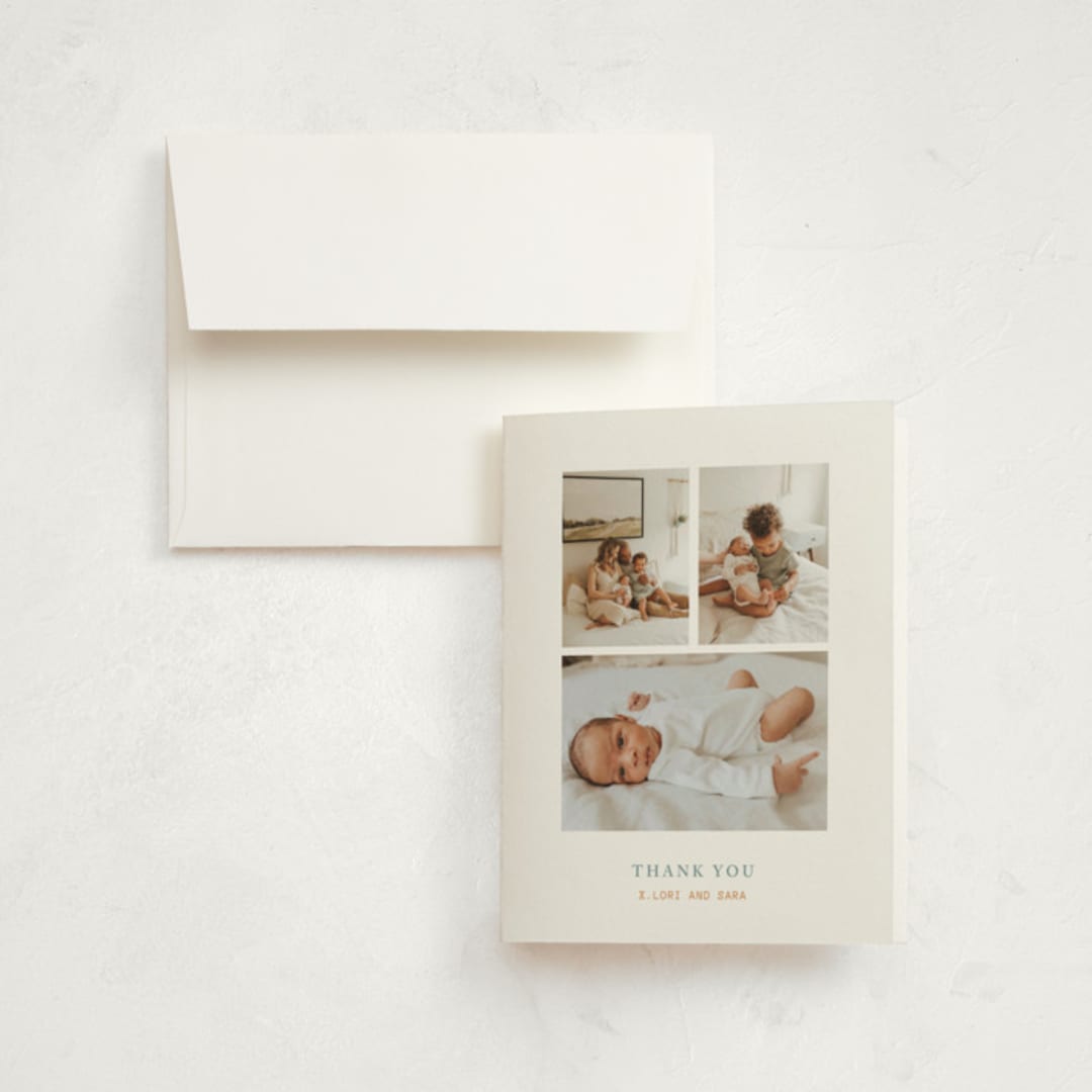 "windows to our heart" - Birth Announcement Thank You Cards in Shortcake by Bramble Studio - Front