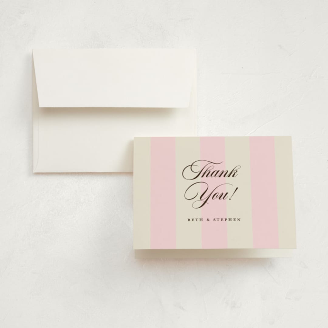 "Gelato" - Birth Announcement Thank You Cards in Fragola by Megan Davis - Front