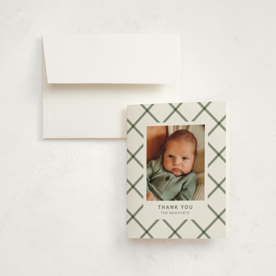 "Simple Snapshot" - Birth Announcement Thank You Cards in Daisy by Cindy Reynolds - Front
