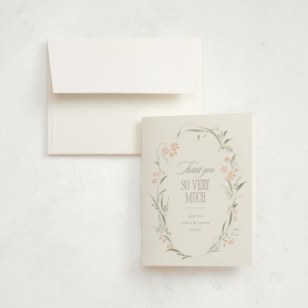 "Dottie" - Birth Announcement Thank You Cards in Sweet Pea by Erin L. Wilson - Front