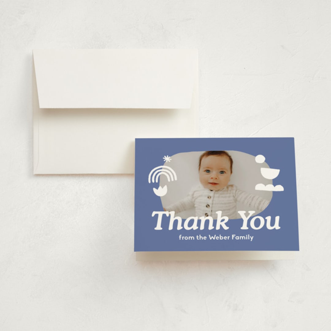 "colorful shapes" - Birth Announcement Thank You Cards in Fruitcake by Kercia Jane - Front