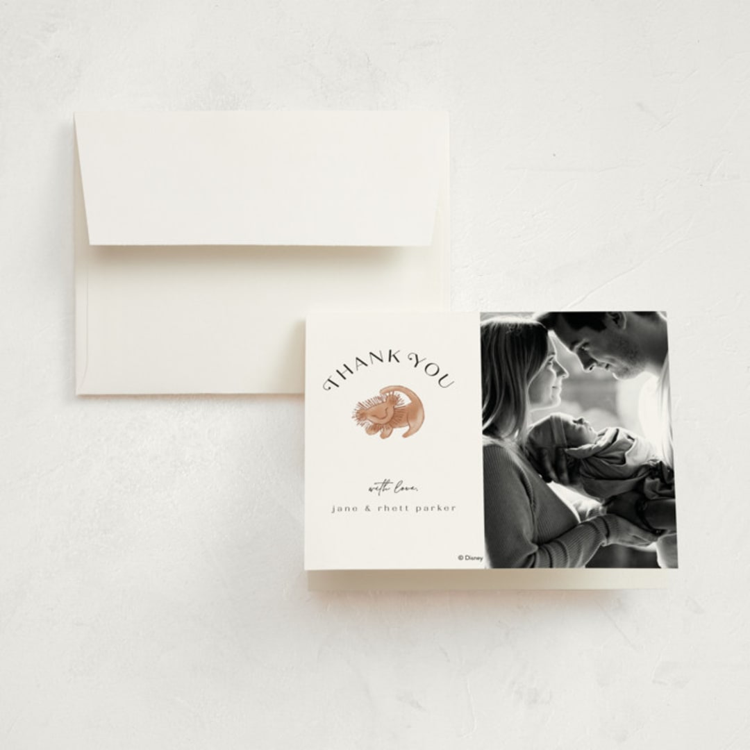 "Disney The Little Lion King" - Birth Announcement Thank You Cards in Desert by Maja Cunningham - Front
