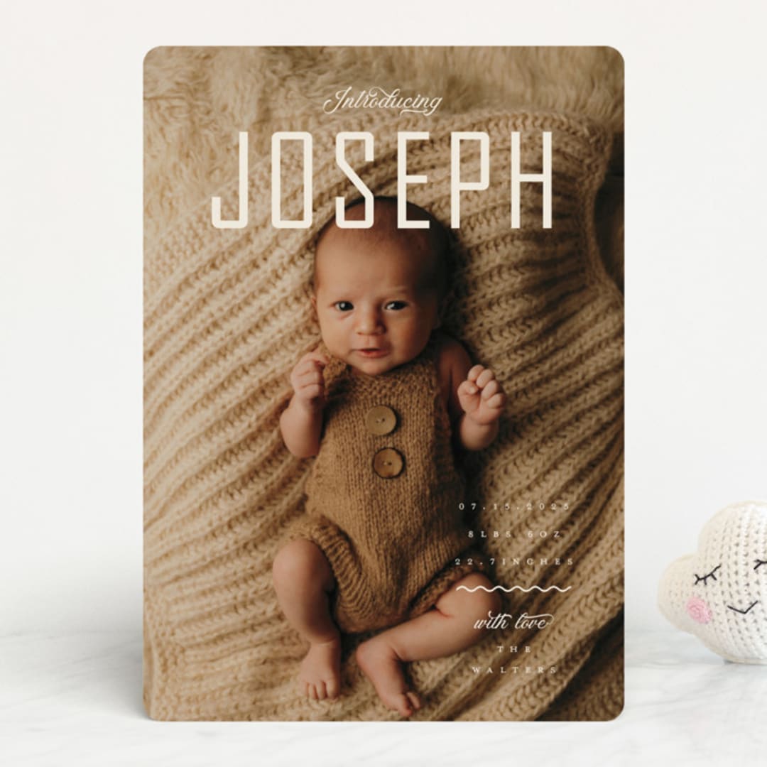 "cover" - Birth Announcements in Cream by Vivian Yiwing - Front