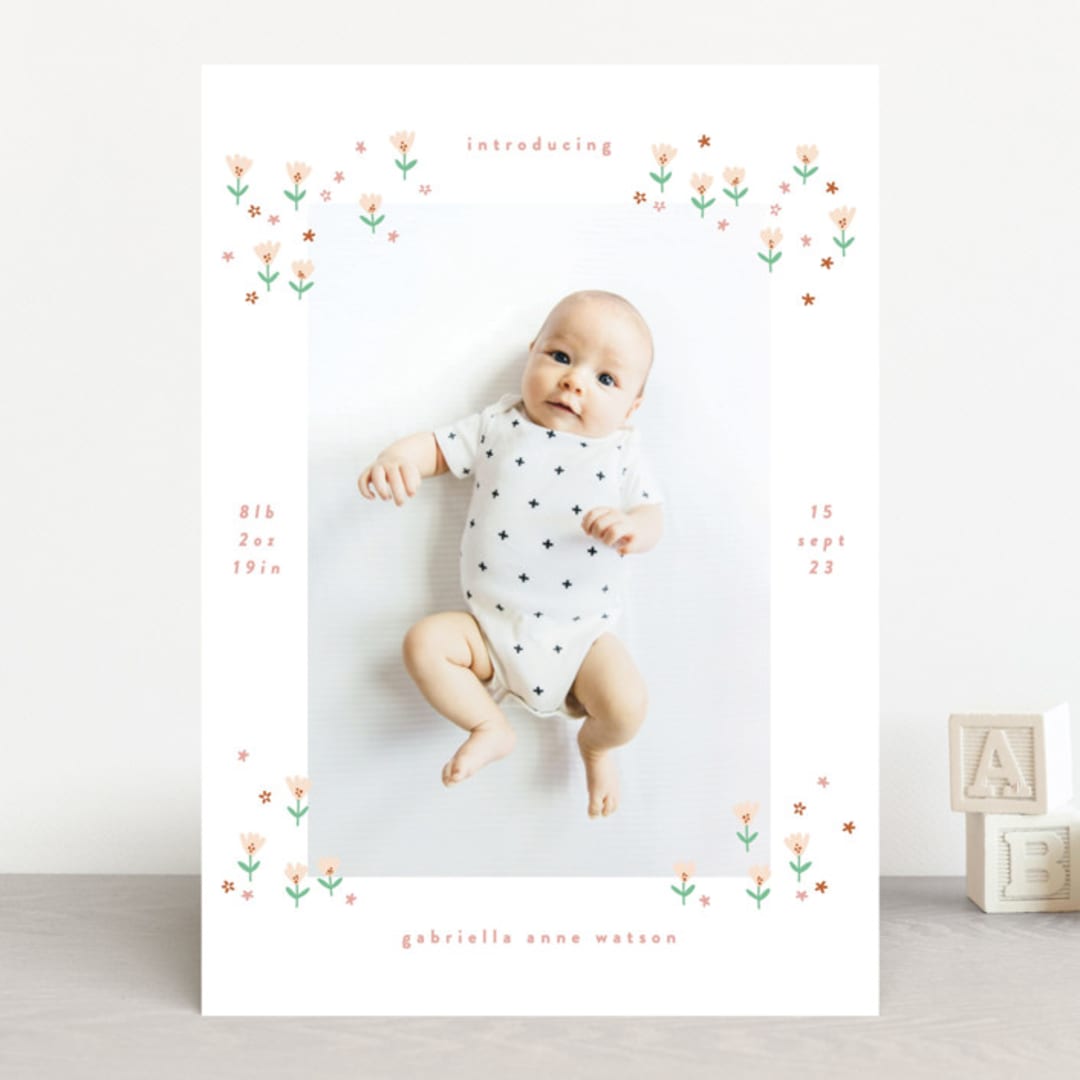 "tiny blooms" - Birth Announcements in Spring by Phrosné Barwood - Front
