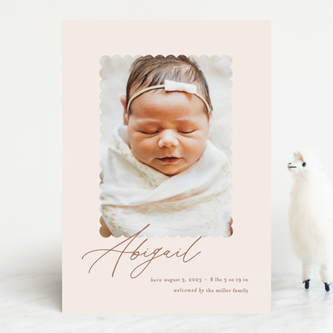 "Dainty" - Birth Announcements in Flower by Pixel and Hank - Front