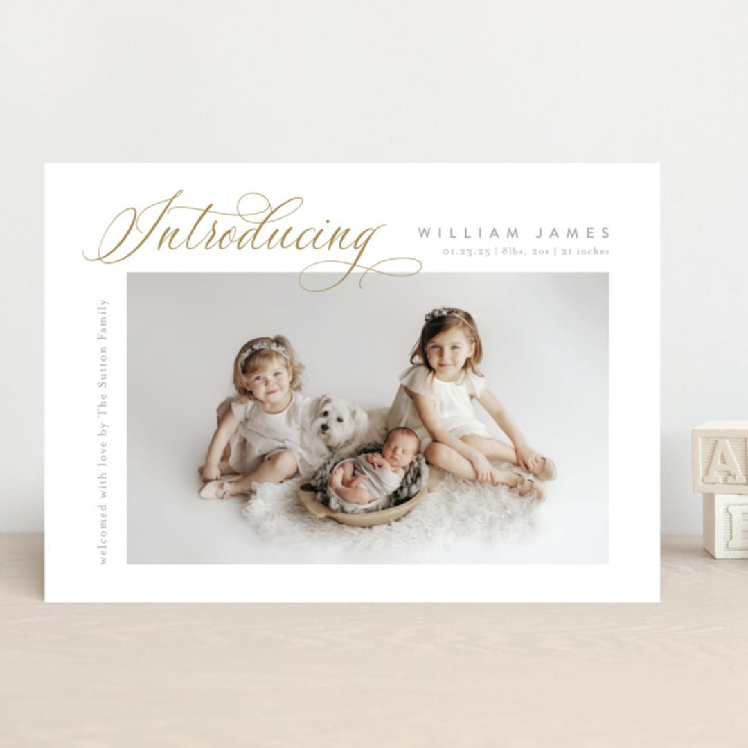 "Inspired Introduction" - Birth Announcements in Wheat by Carolyn MacLaren - Front