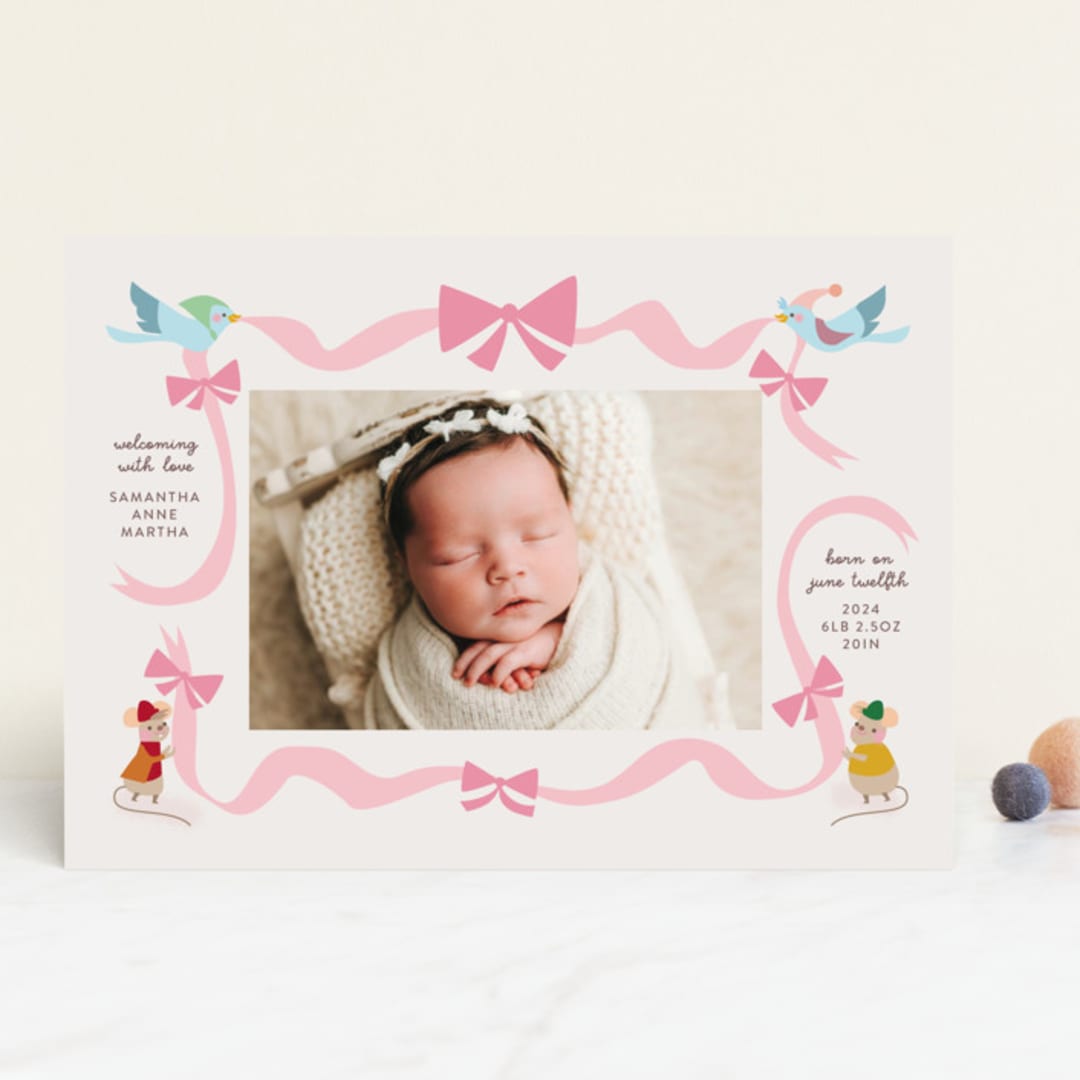 "disney cinderella birth announcement" - Birth Announcements in Blush by Lori Wemple - Front