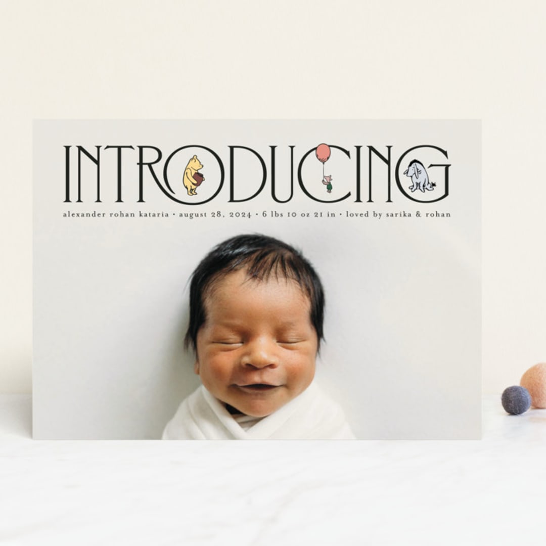 "Silly Old Bear" - Birth Announcements in Ink by Heather Schertzer - Front