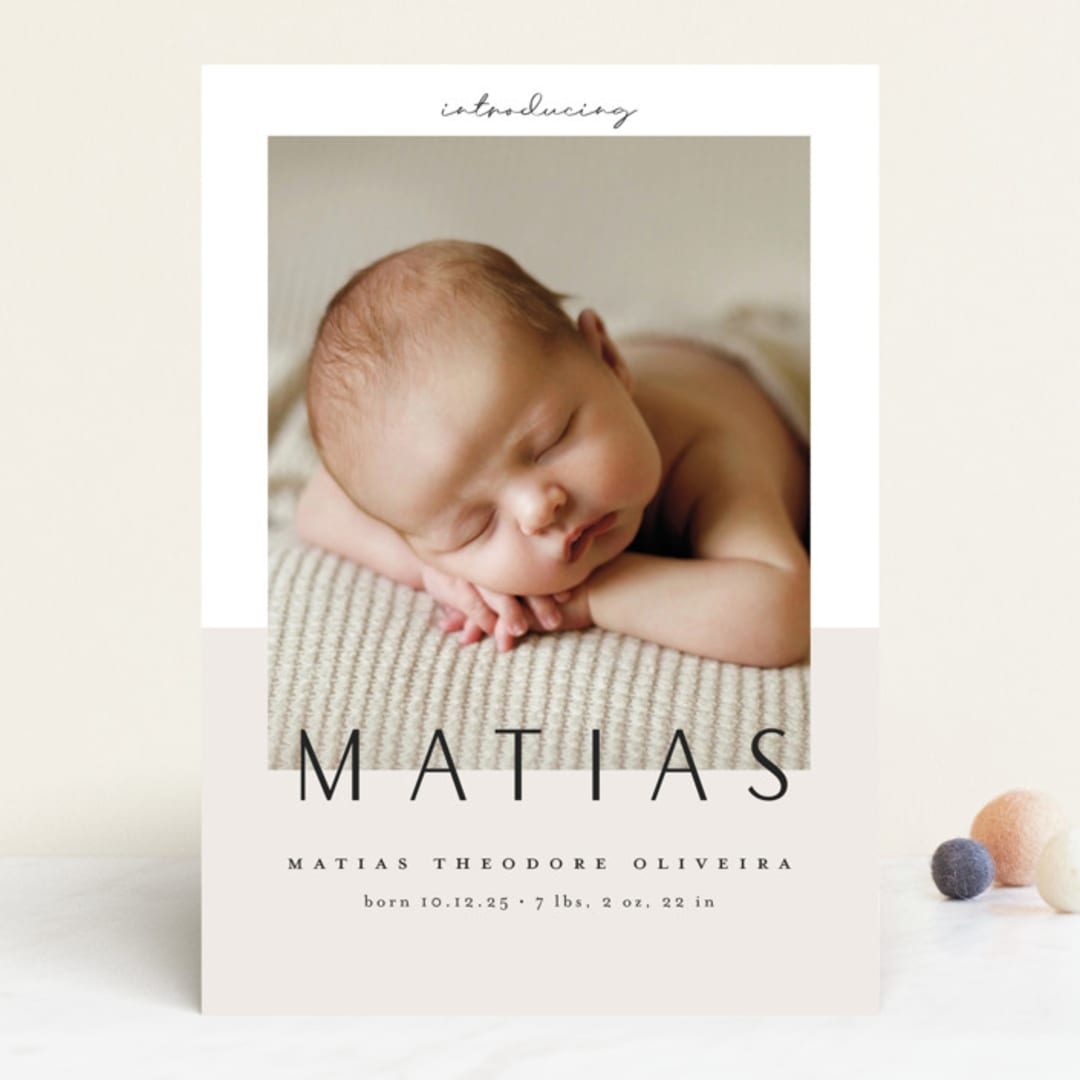"Big News" - Birth Announcements in Ivory by Maria Hilas-Louie - Front