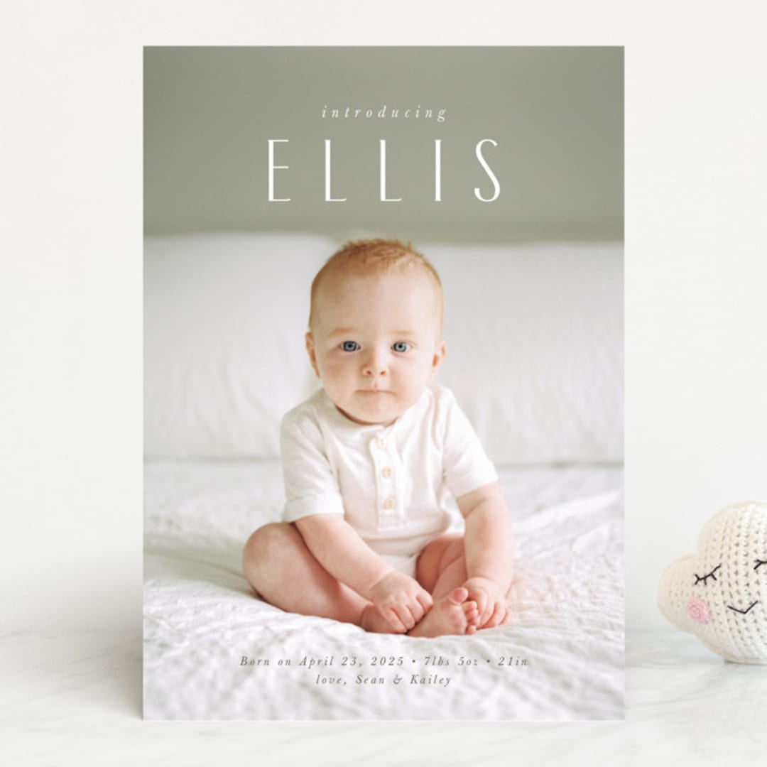 "in name only" - Birth Announcements in Whipped Cream by Jennifer Wick - Front