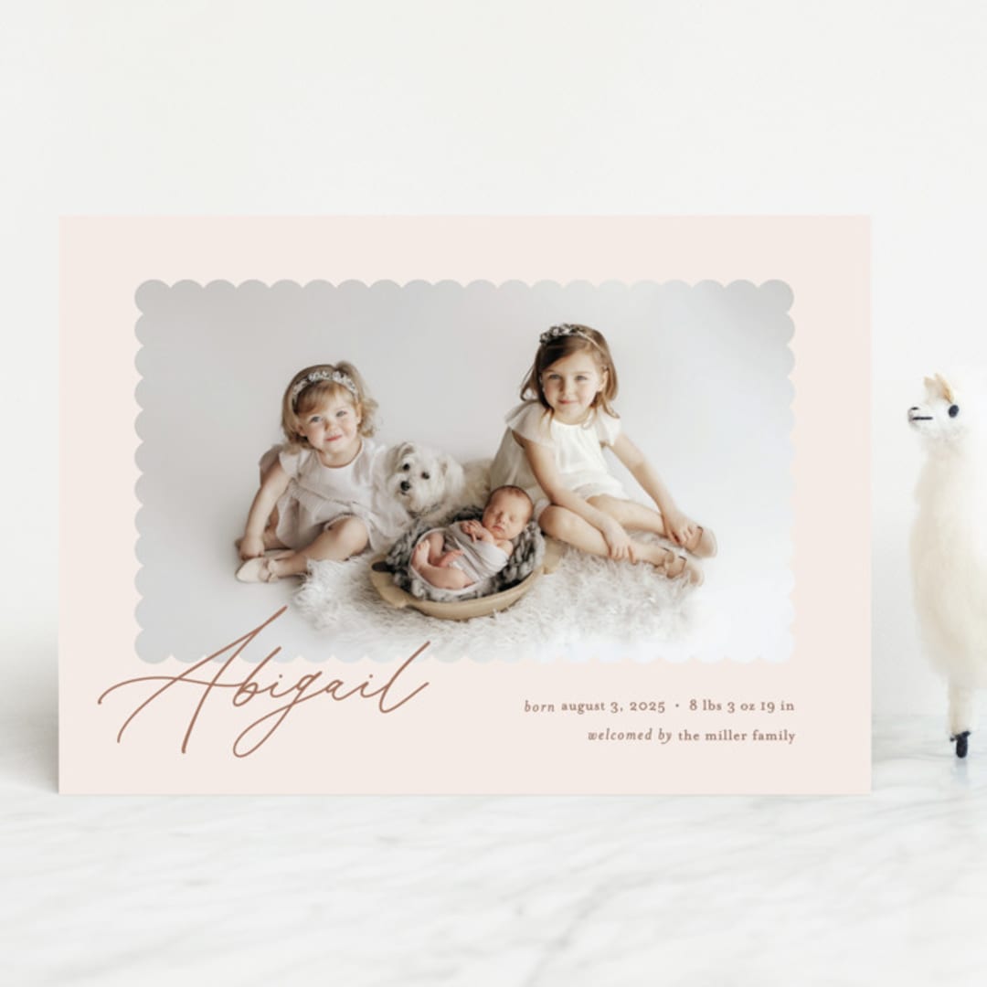 "Dainty" - Birth Announcements in Flower by Pixel and Hank - Front