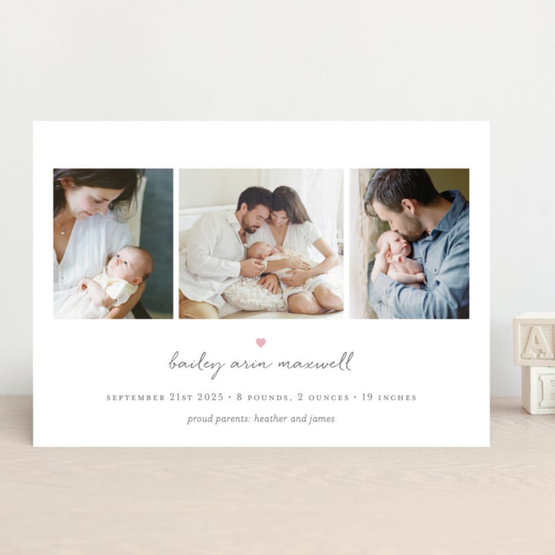 "Teeny Tiny Love" - Birth Announcements in Petal by Sara Hicks Malone - Front