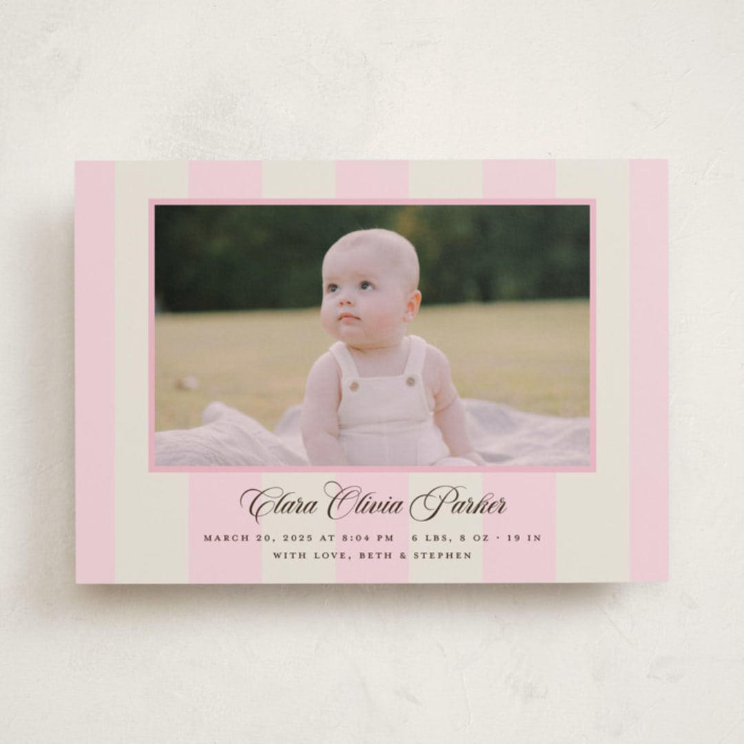 "Gelato" - Birth Announcements in Fragola by Megan Davis - Front