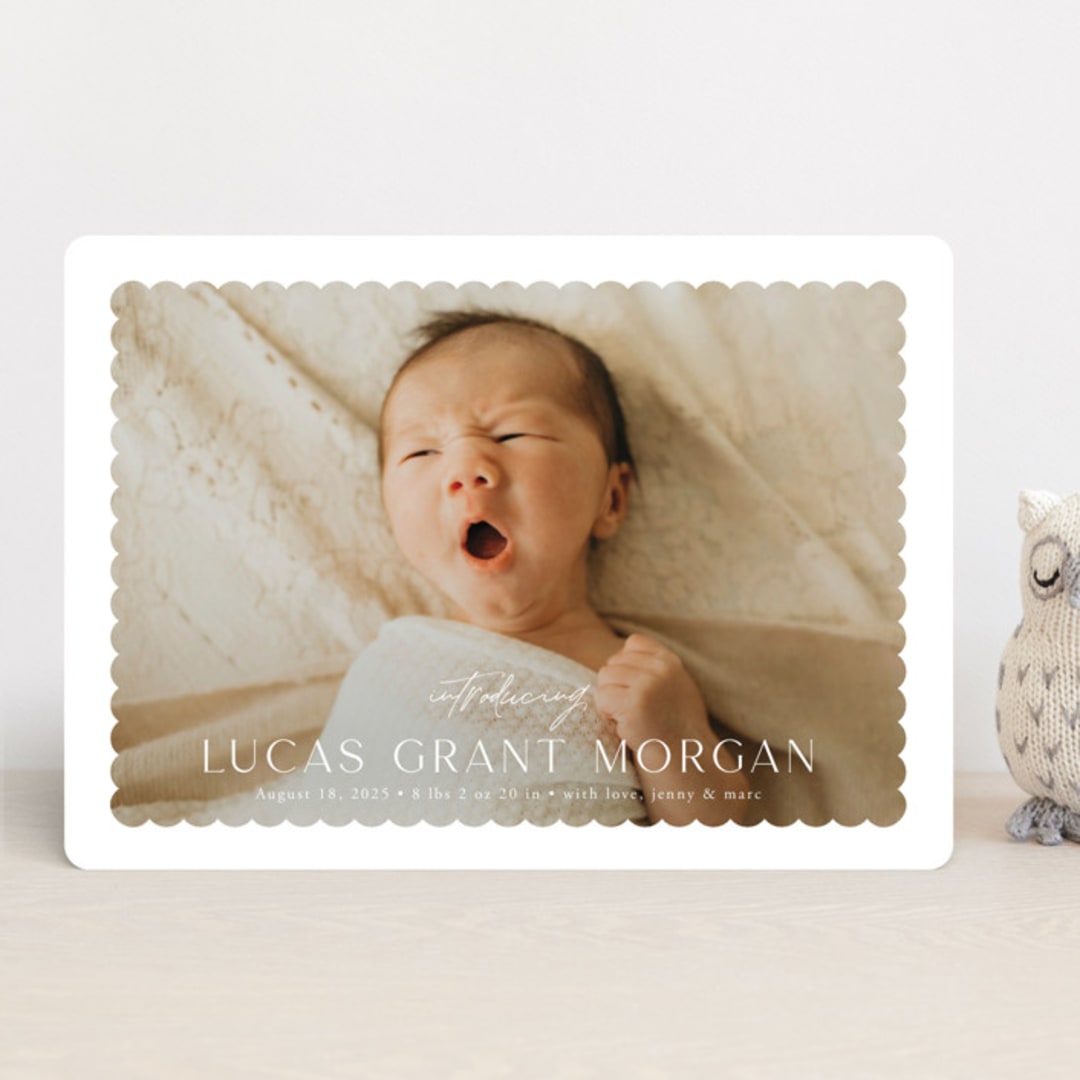 "First Glimpse" - Birth Announcements in Icing by Yaling Hou Suzuki - Front