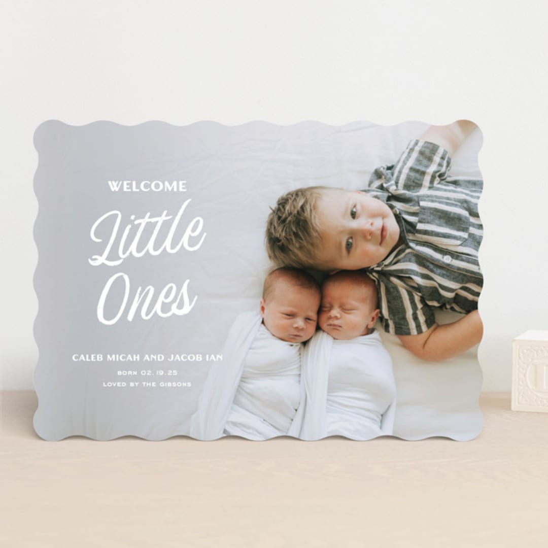 "Vintage" - Birth Announcements in Bunny by Sarah Cohn - Front