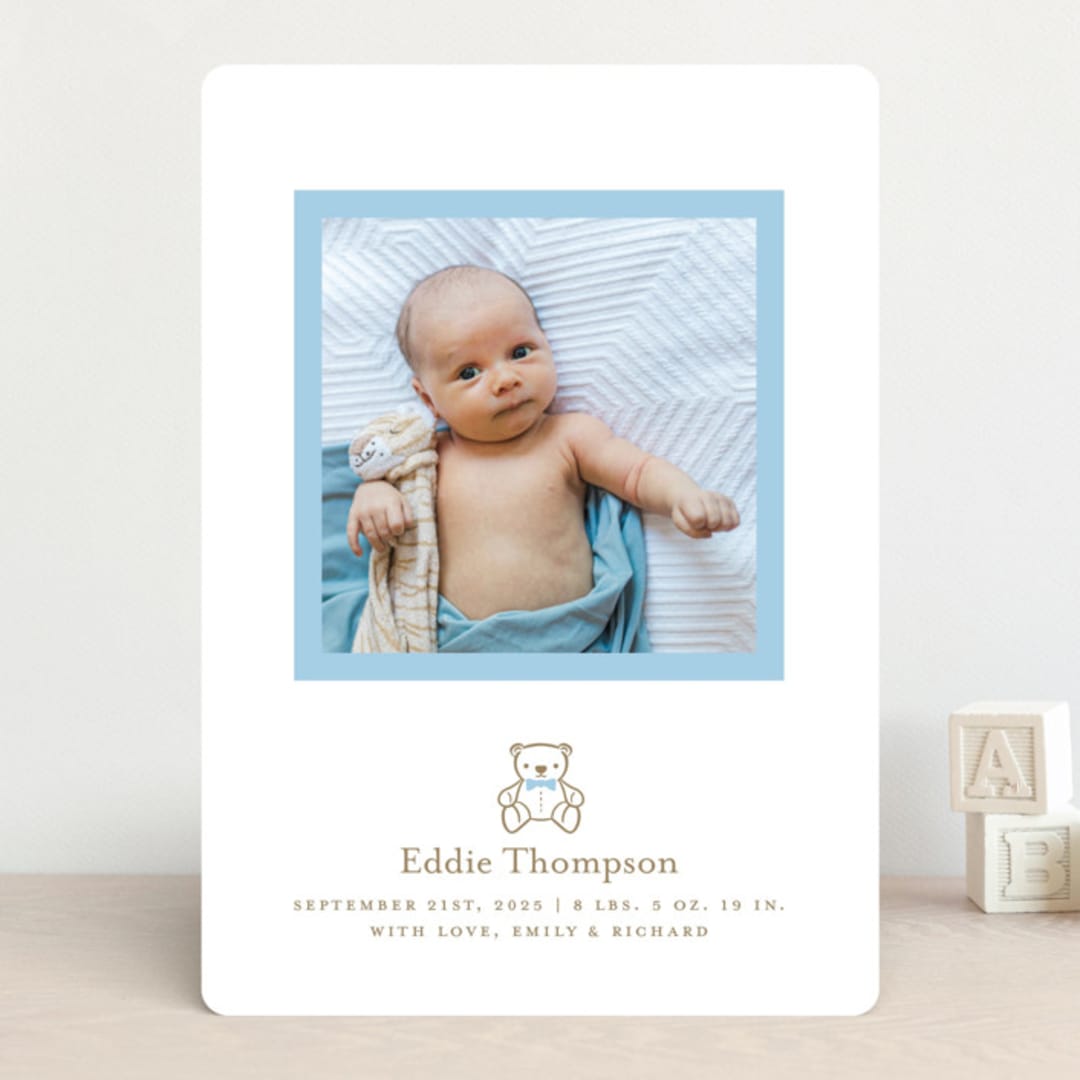 "Teddy" - Birth Announcements in Baby by mo kelley - Front