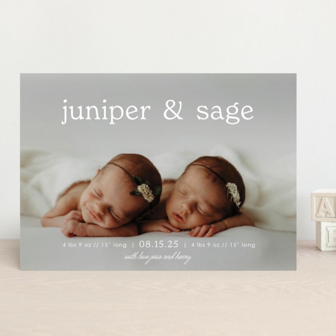 "sweet nostalgia" - Birth Announcements in Cloud by Brittany Braithwaite - Front