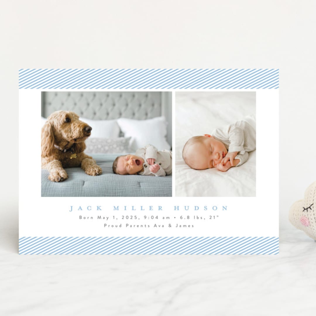 "Sweet One" - Birth Announcements in Sky by Nicoletta Savod - Front
