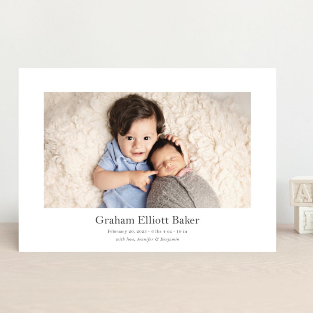 "Helm" - Birth Announcements in Shadow by Megan Davis - Front