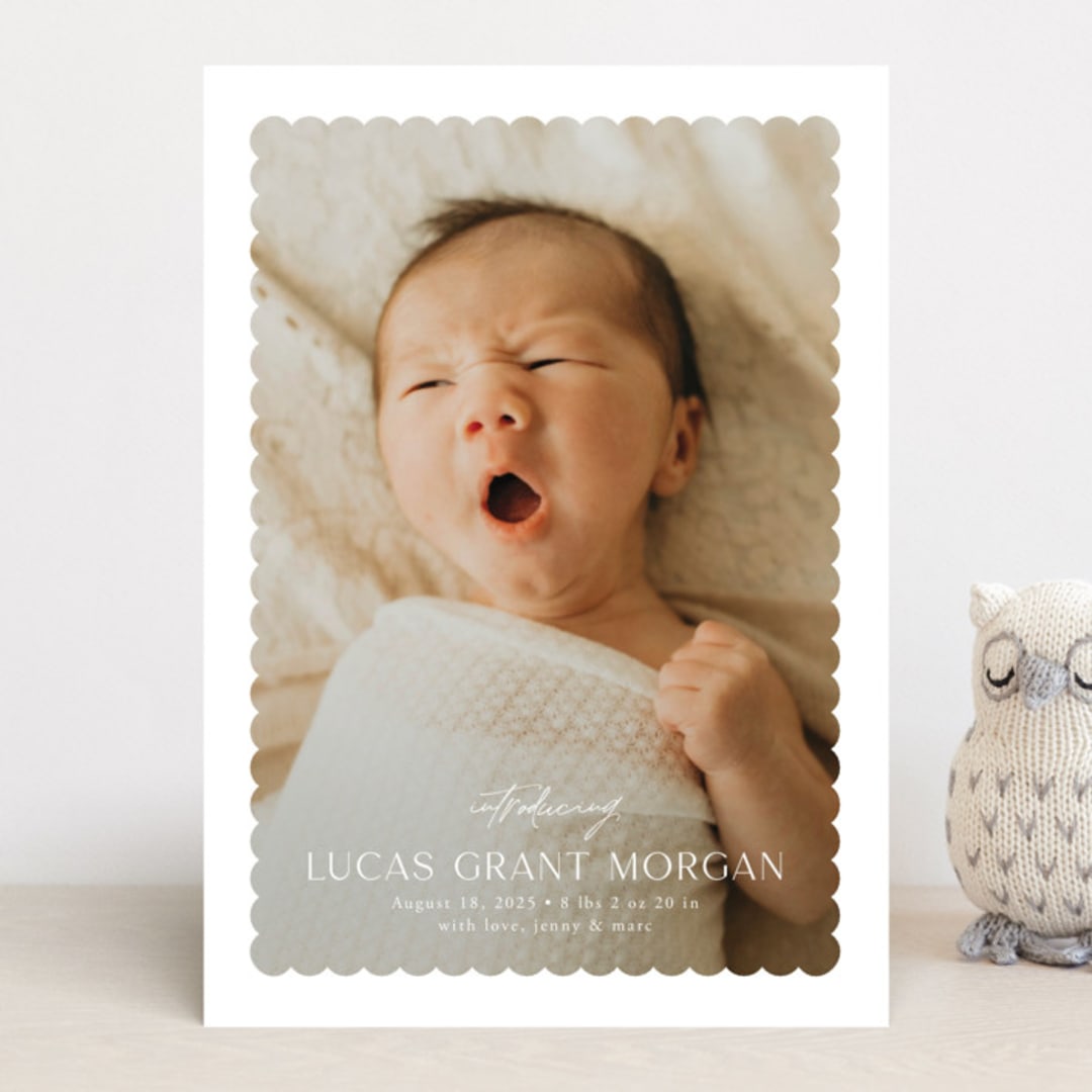 "First Glimpse" - Birth Announcements in Icing by Yaling Hou Suzuki - Front