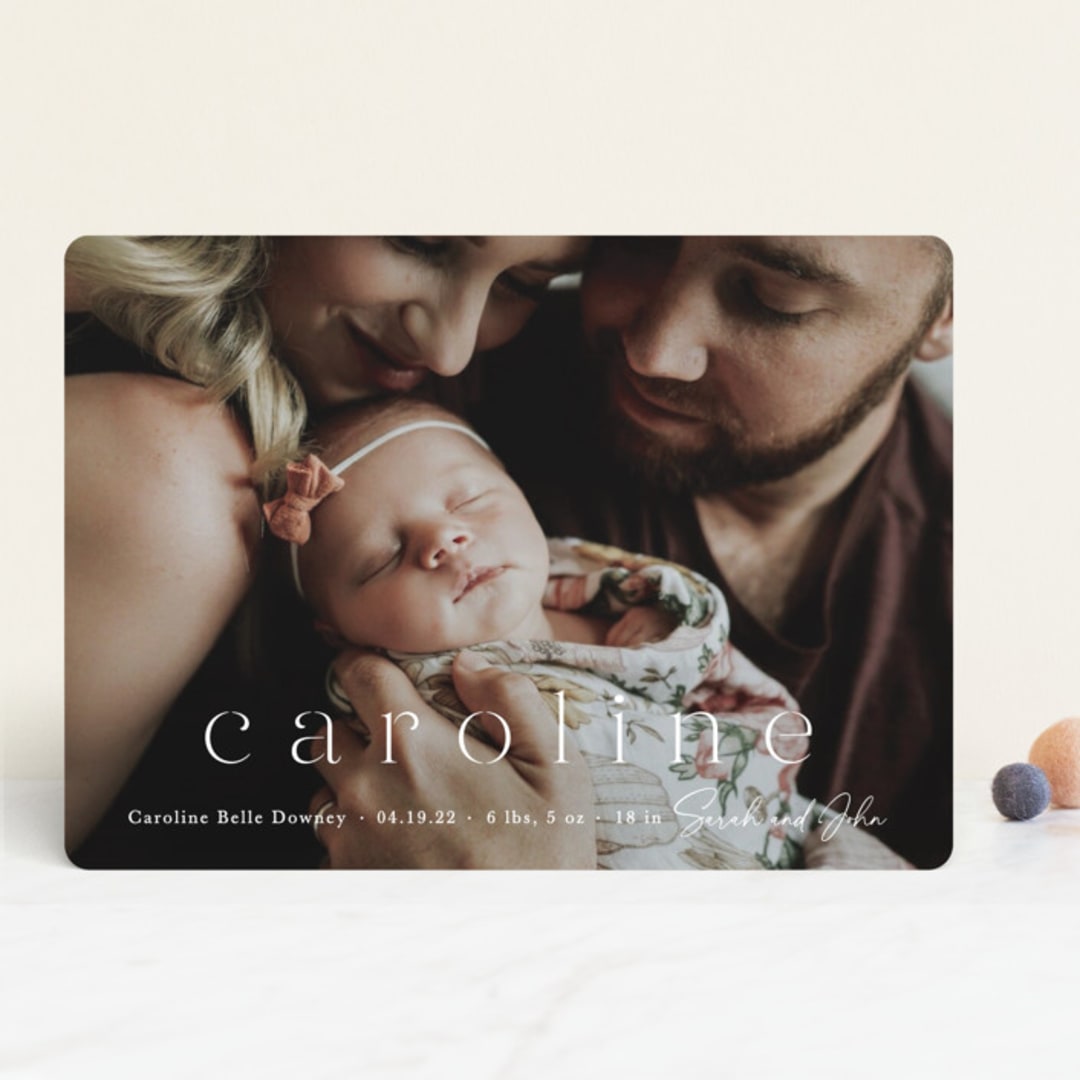 "Classically Stated" - Birth Announcements in Sugar by Sara Hicks Malone - Front