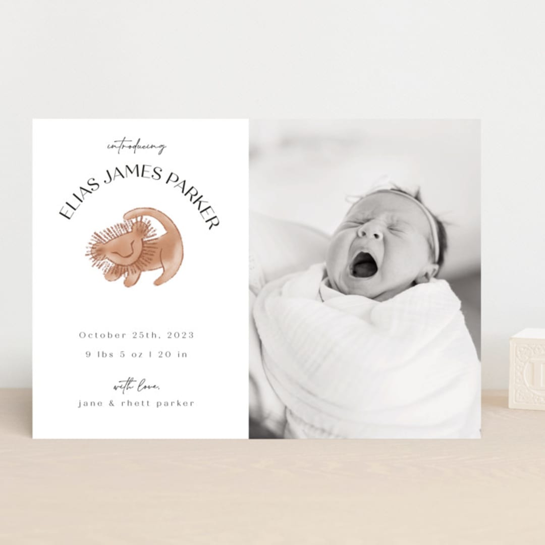 "Disney The Little Lion King" - Birth Announcements in Desert by Maja Cunningham - Front