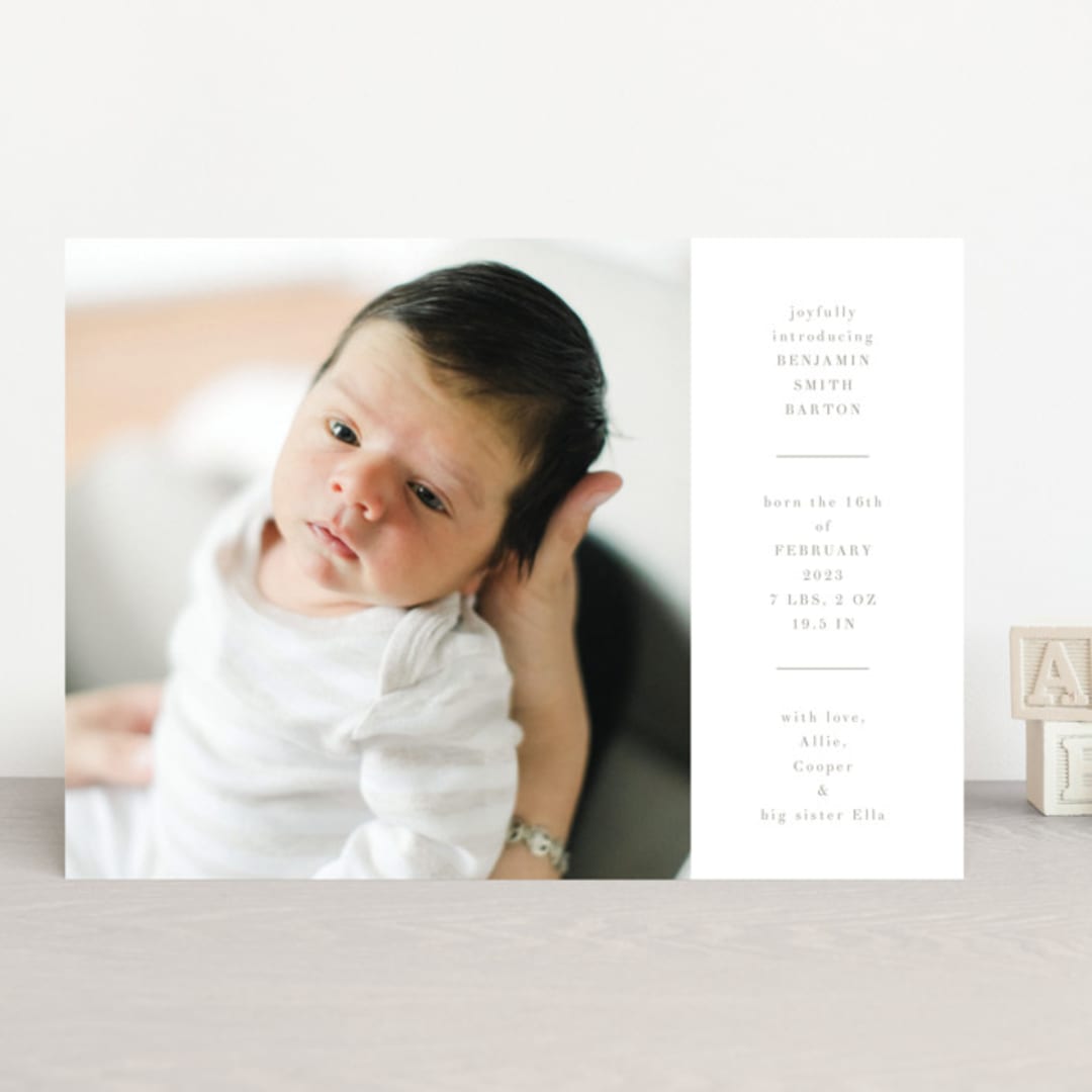 "Tarrytown" - Birth Announcements in Fawn by Megan Davis - Front