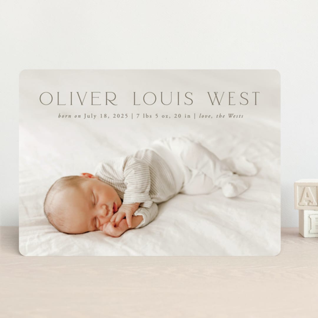 "Our Hearts" - Birth Announcements in Fog by Julia Hall - Front