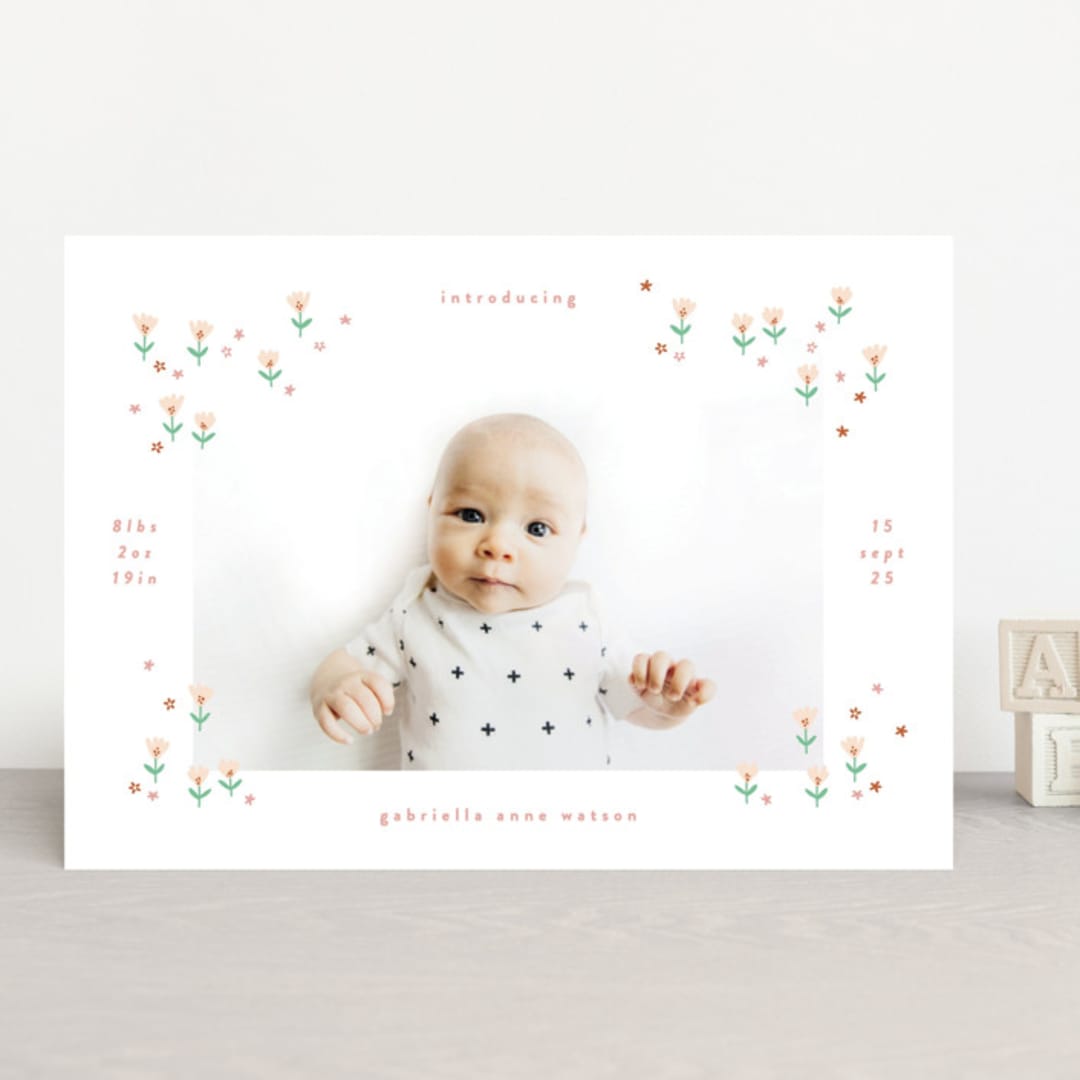 "tiny blooms" - Birth Announcements in Spring by Phrosné Barwood - Front