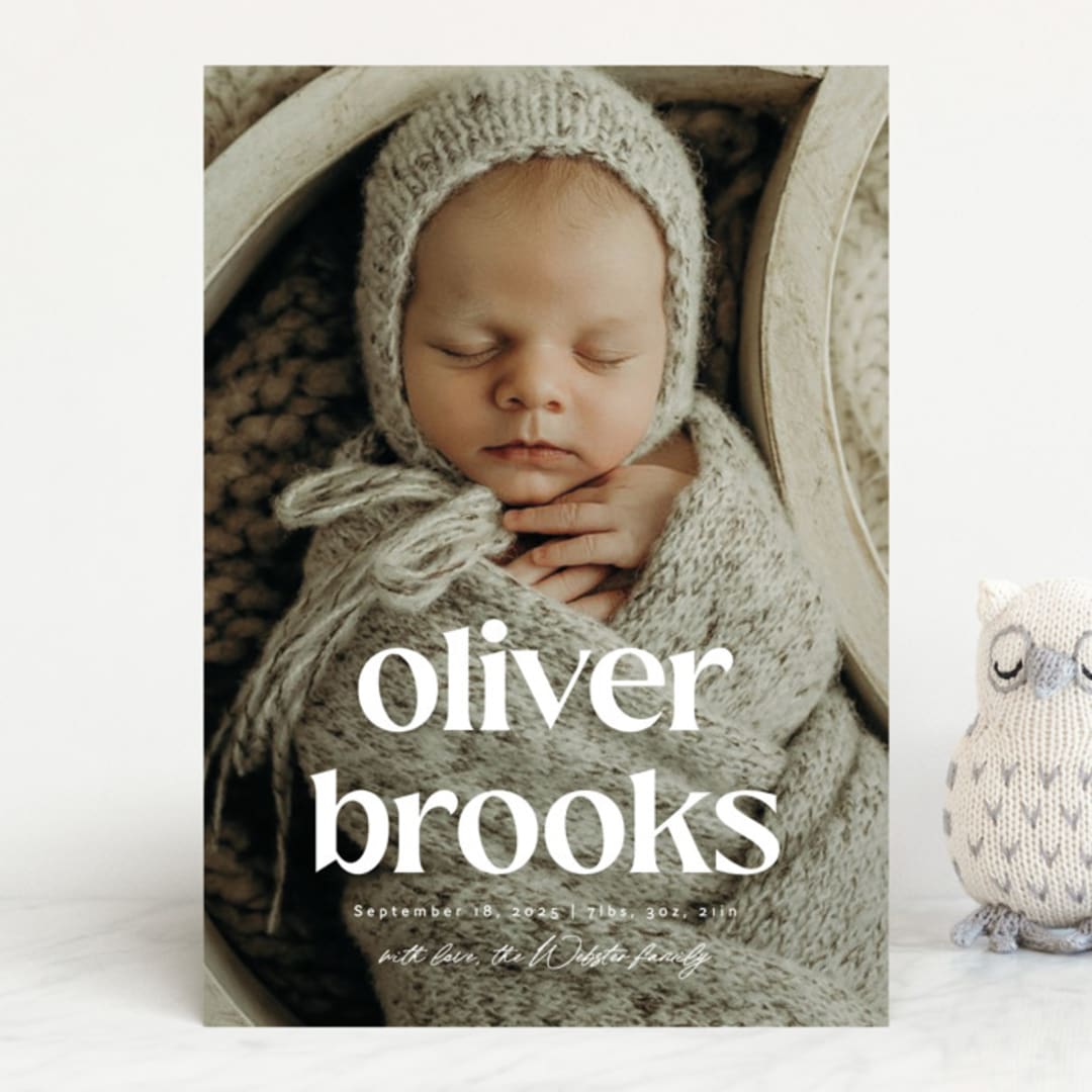 "The simplest" - Birth Announcements in Salt by Lea Delaveris - Front