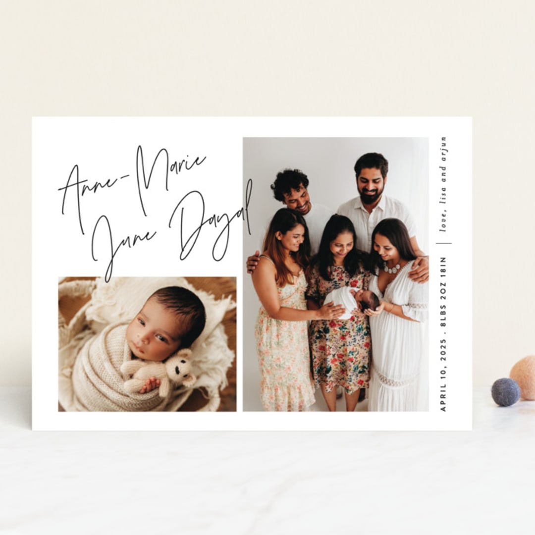 "signature frames" - Birth Announcements in Cloud by JoAnn Jinks - Front