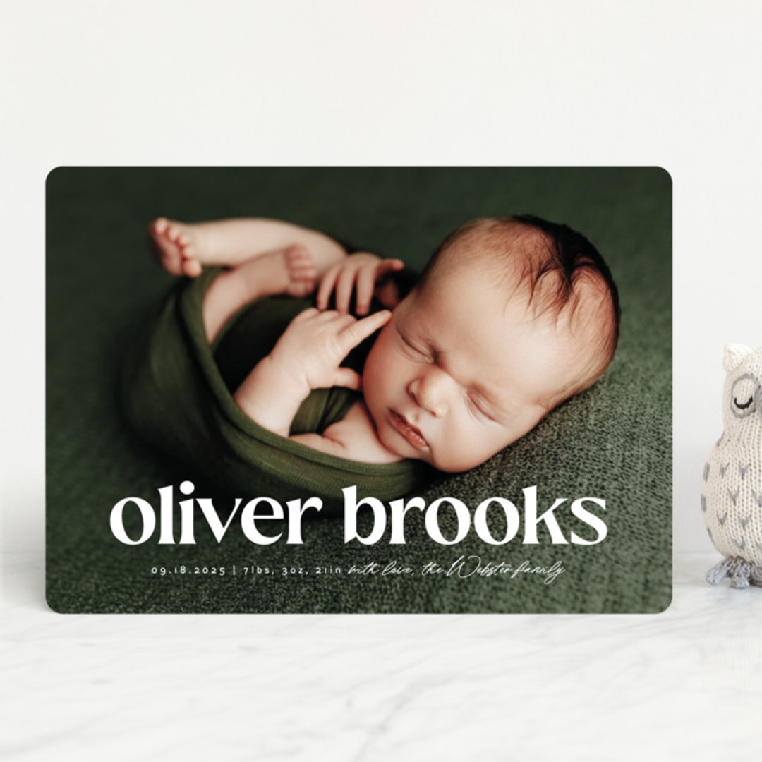 "The simplest" - Birth Announcements in Salt by Lea Delaveris - Front