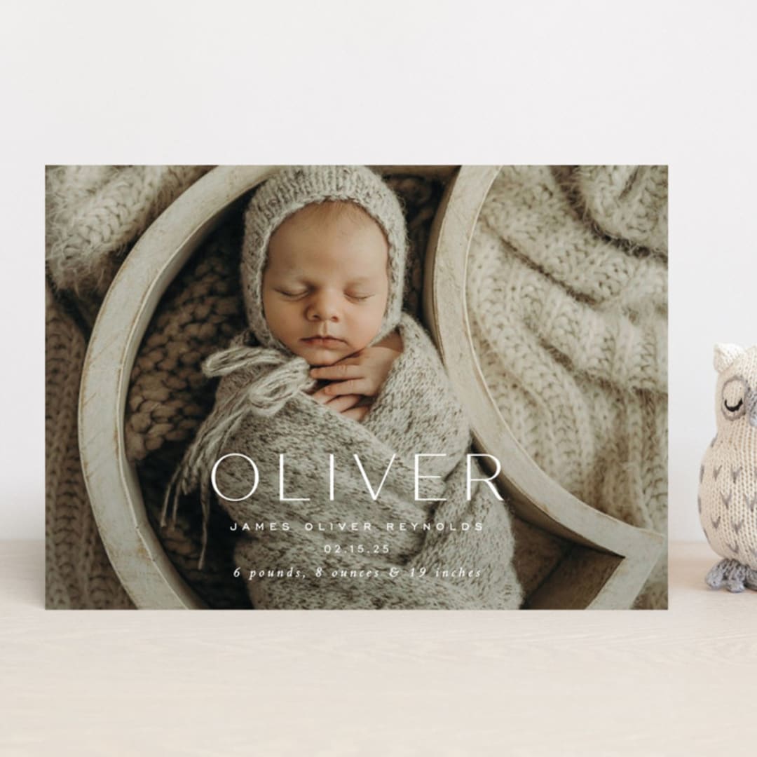 "moondance" - Birth Announcements in Dew by Sara Hicks Malone - Front