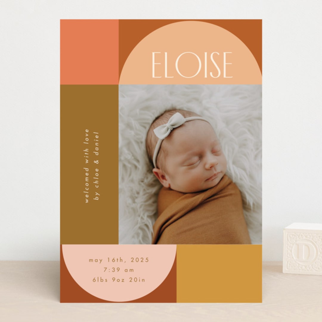 "shapes" - Birth Announcements in Desert by Morgan Kendall - Front