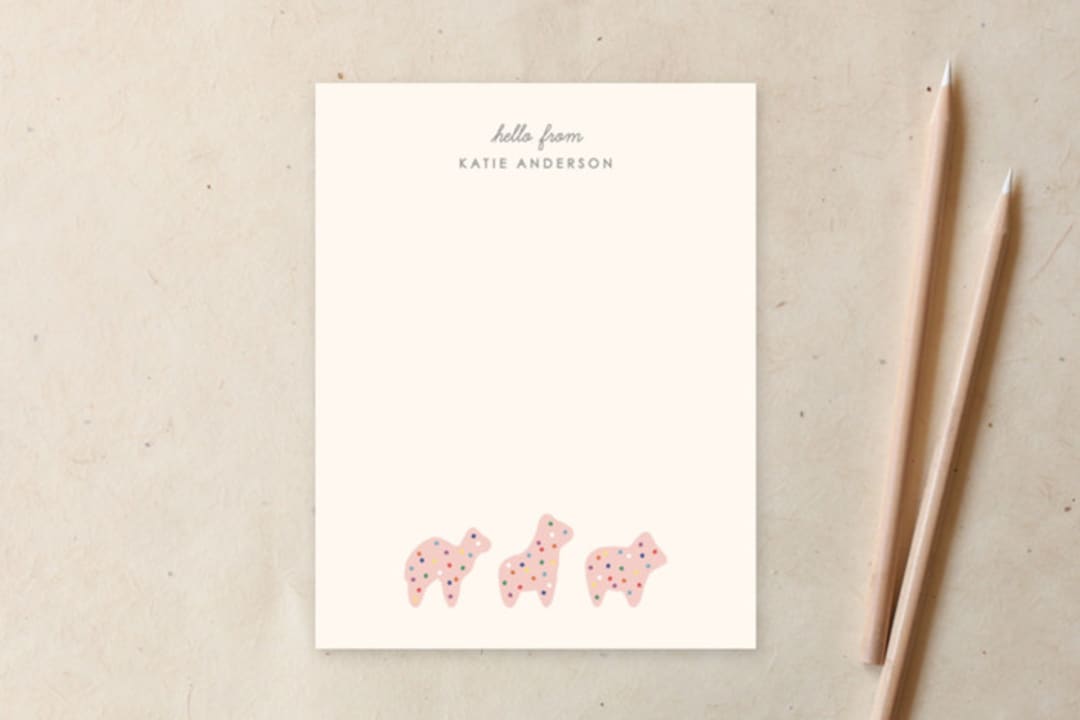 Animal Cookie Stationery