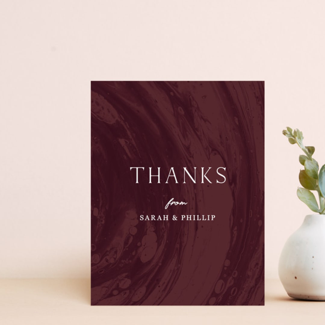 Marbled Thank You Card