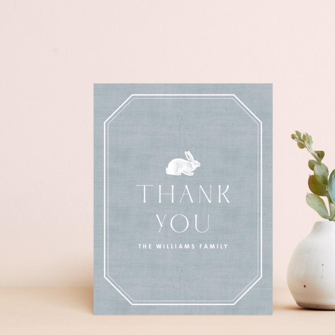 Vintage Bunny Thank You Card