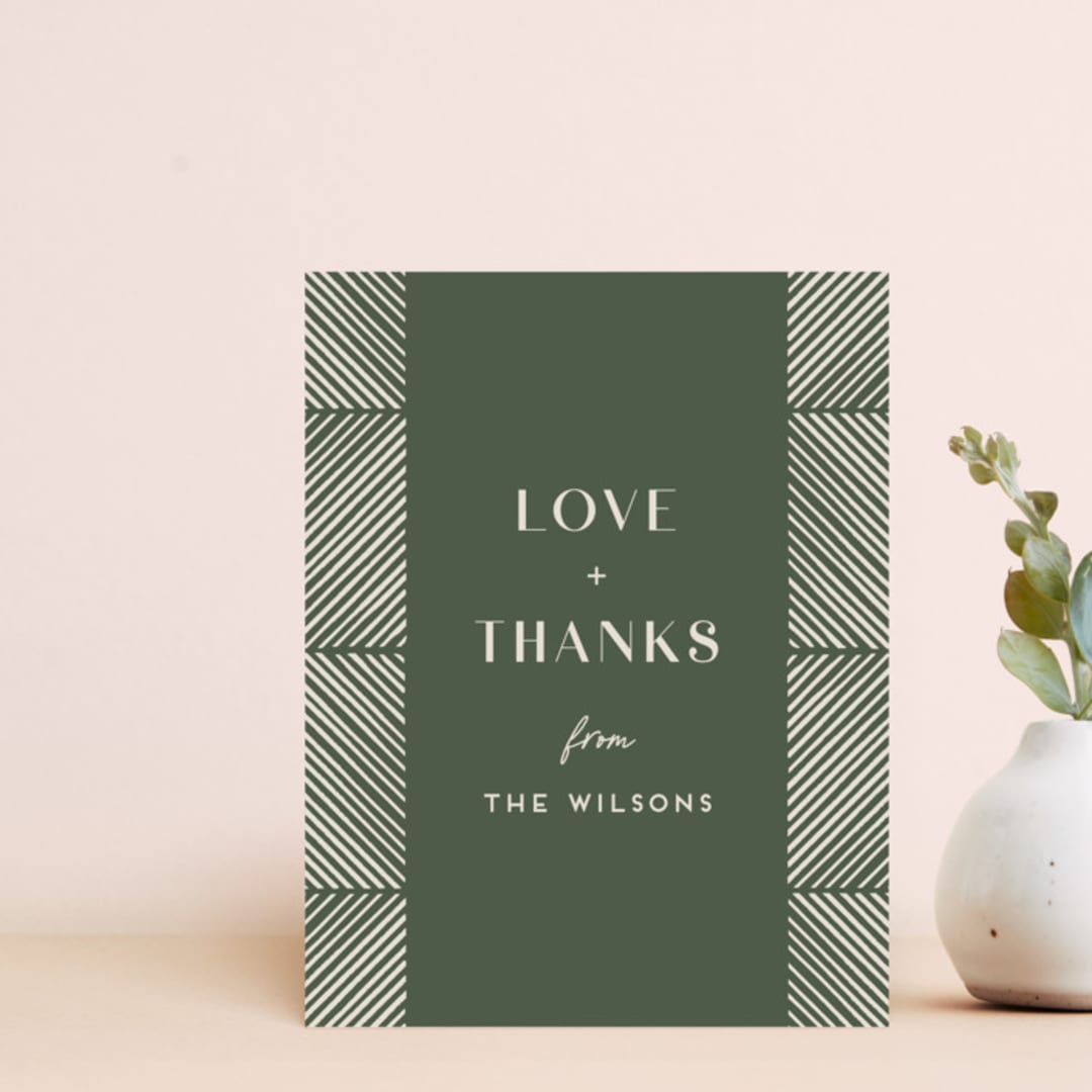 Herringbone Frame Thank You Card