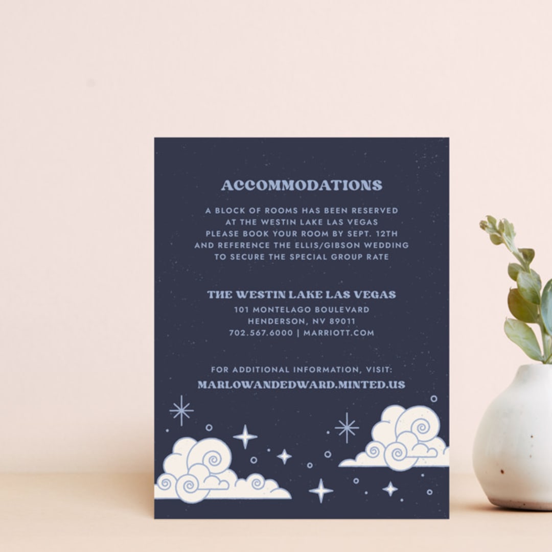 "Give You the Moon Enclosure Card" - Personalized Stationery in Sky by Amber Barkley - Front