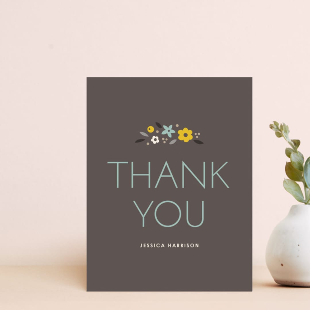 Simply Floral Thank You Card