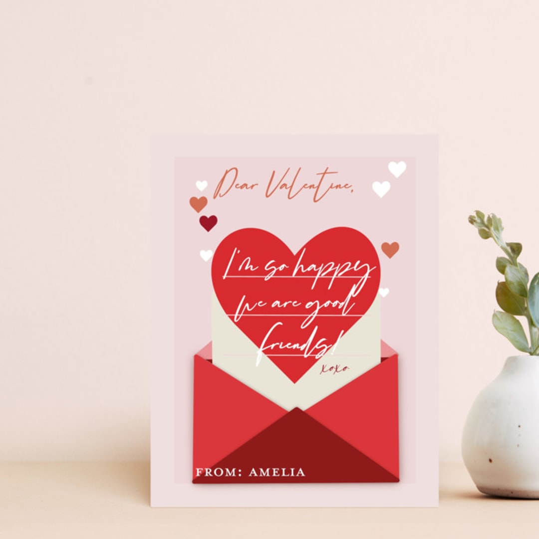"Write From The Heart" - Personalized Stationery in Strawberry by Zhay Smith - Front