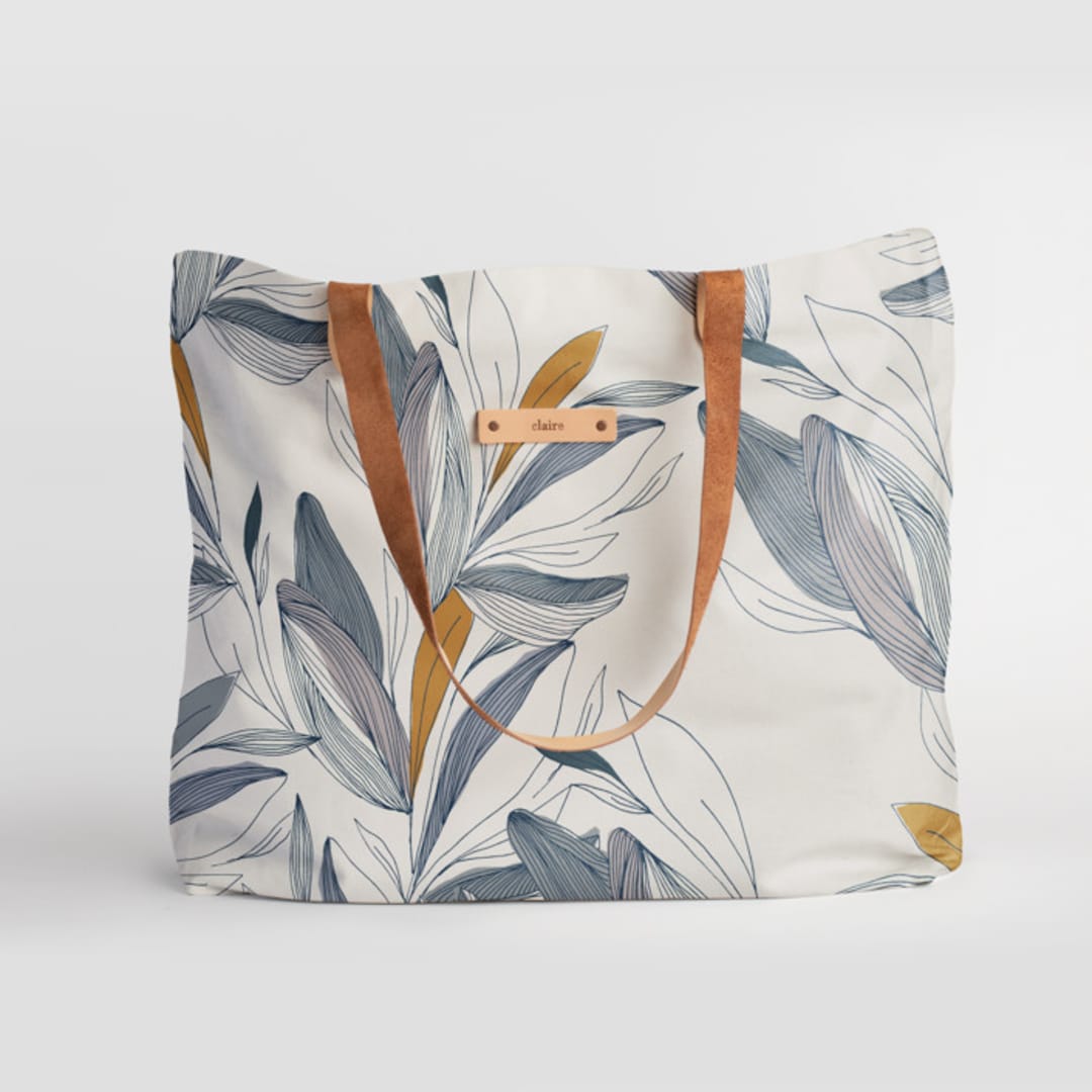 "Casual style" - Carry-All Slouch Tote in Denim by Lucrecia Caporale - Carry-All Slouch Tote