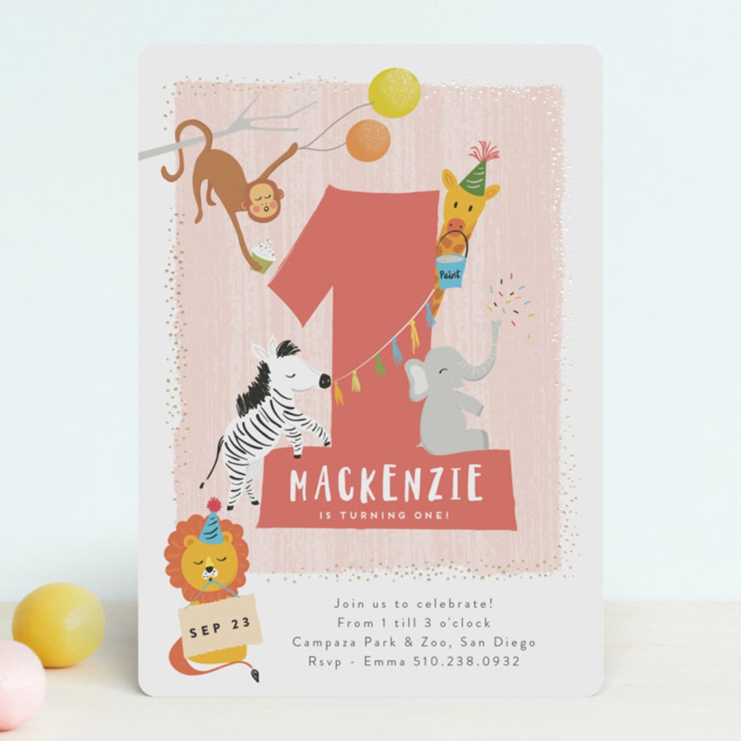 "dundee" - Children's Birthday Party Invitations in Candy Cane by chocomocacino - Front
