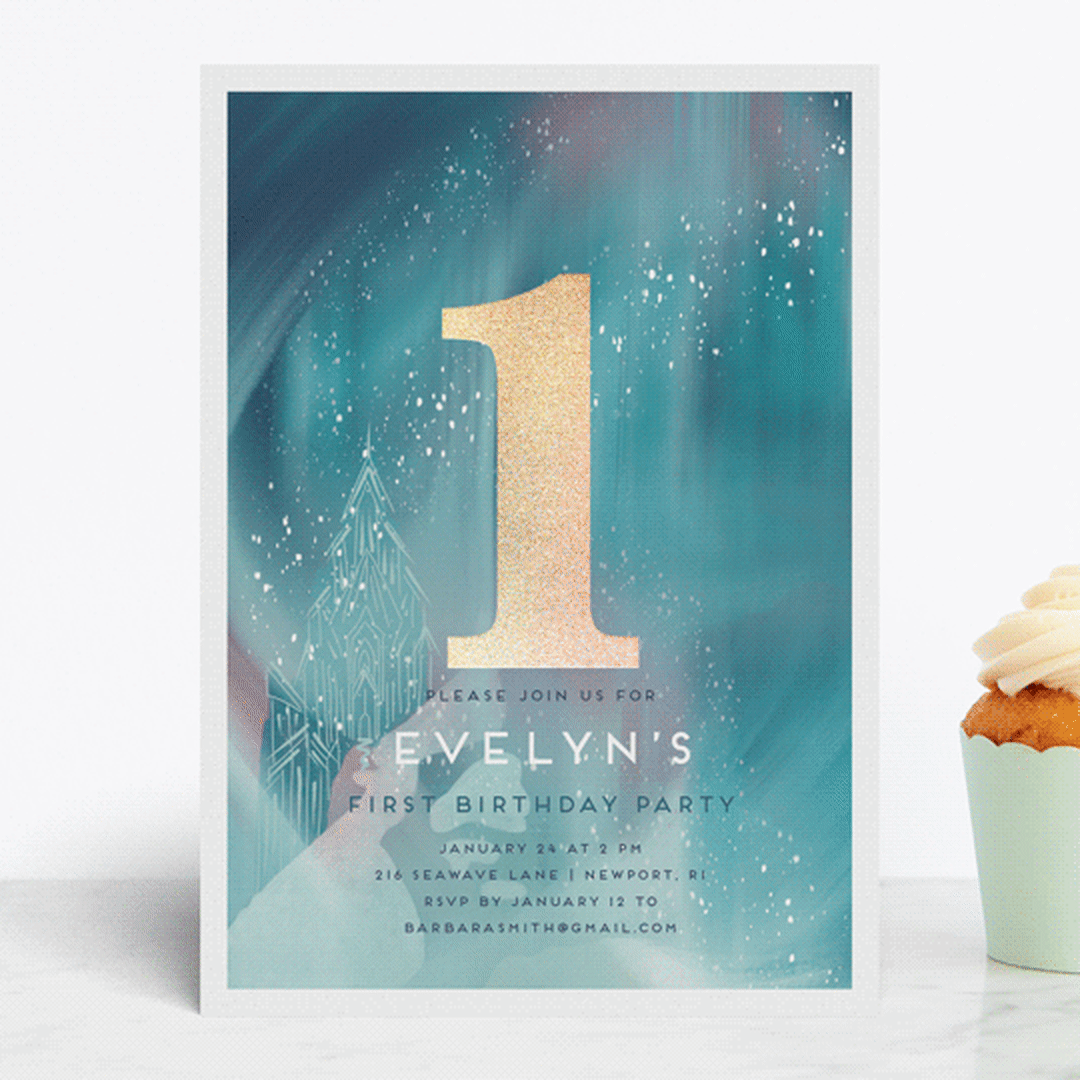 "Magical Winter" - Children's Birthday Party Invitations in Alexandrite by Tamara Hilje - Front