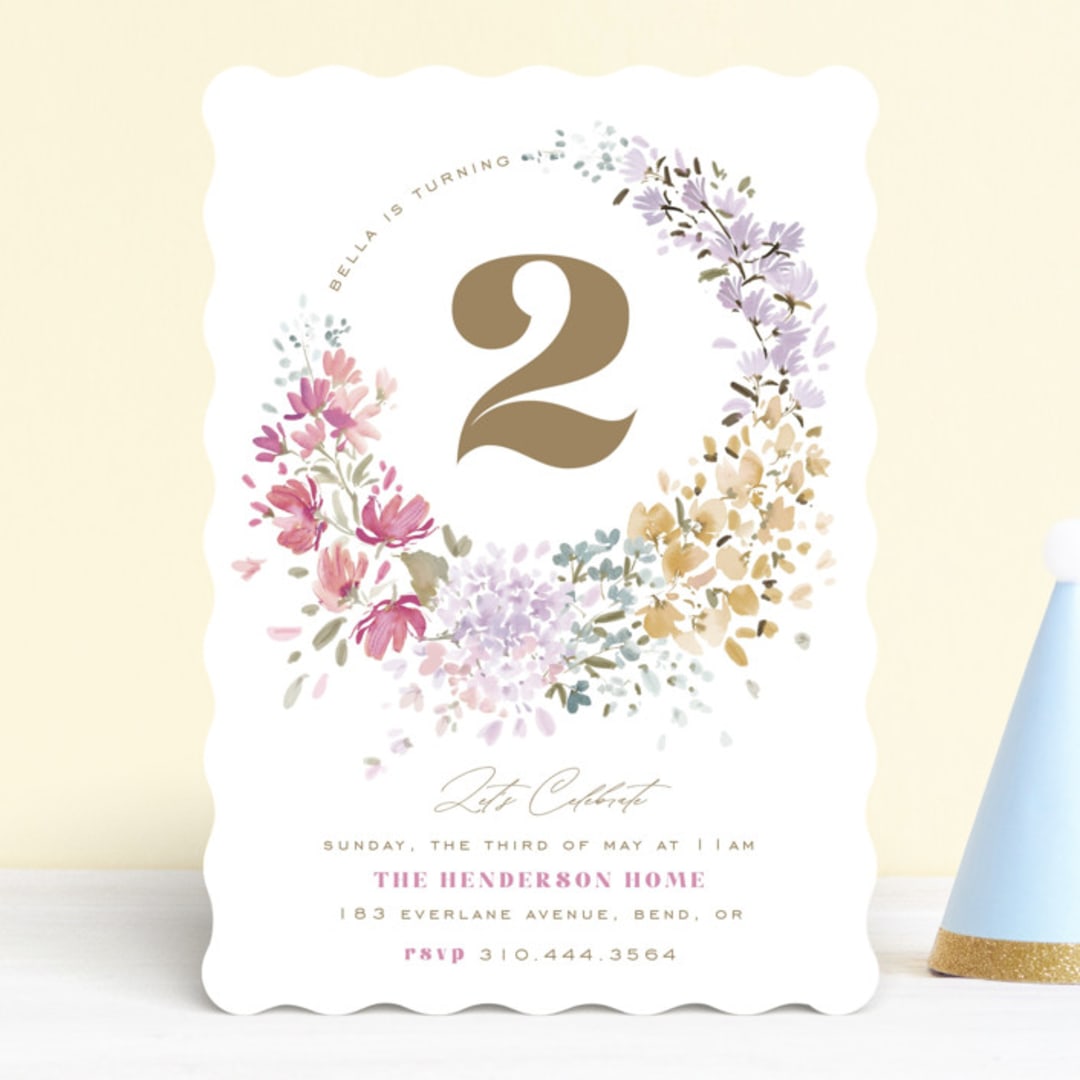 "Garden Party" - Children's Birthday Party Invitations in Confetti by Leah Bisch - Front
