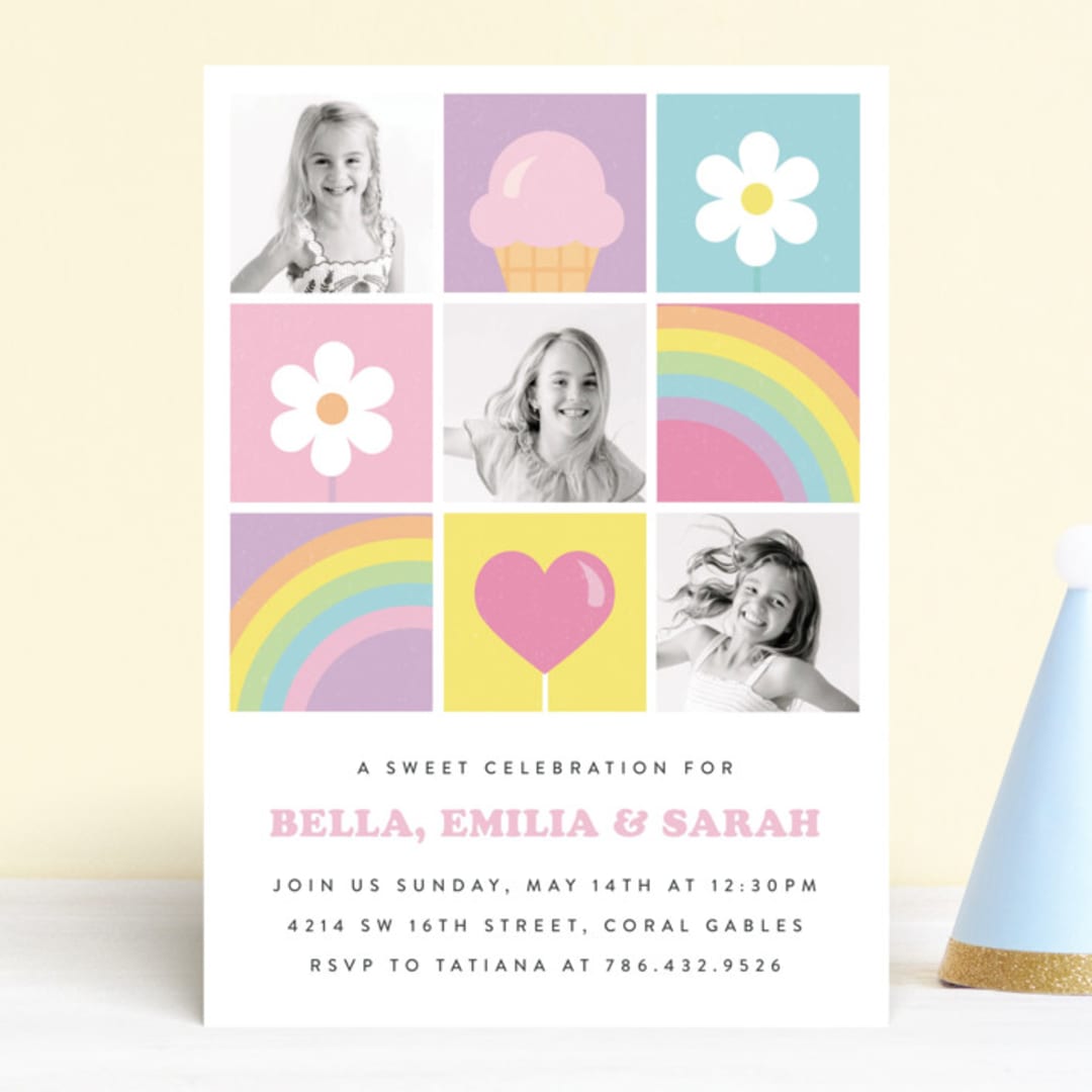 "Sweet Party" - Children's Birthday Party Invitations in Cupcake by Maria Alou - Front