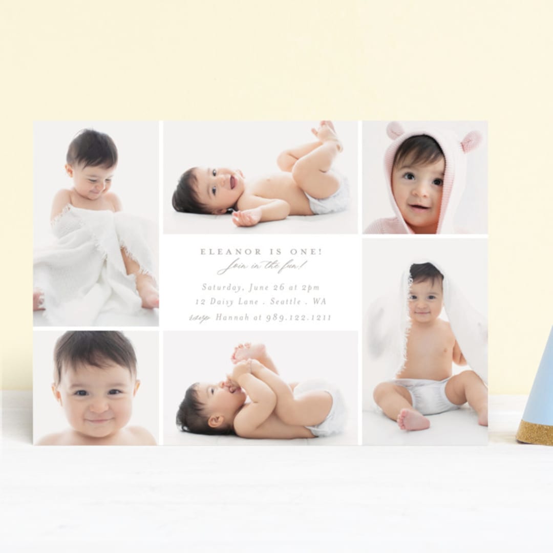 "Join in the fun!" - Children's Birthday Party Invitations in Cloud by Hudson meet Rose - Front