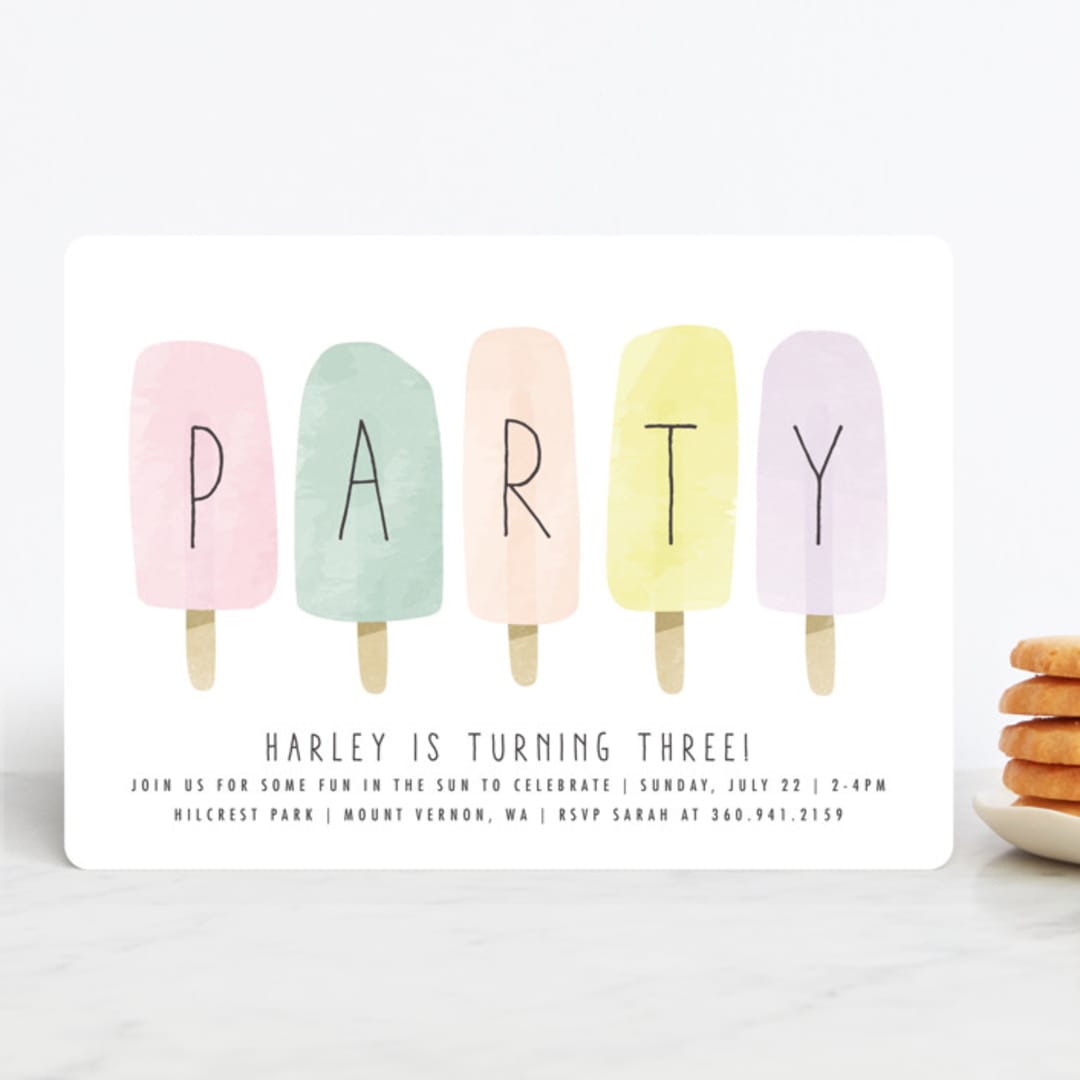 "sweet fun in the sun" - Children's Birthday Party Invitations in Rainbow by Karidy Walker - Front