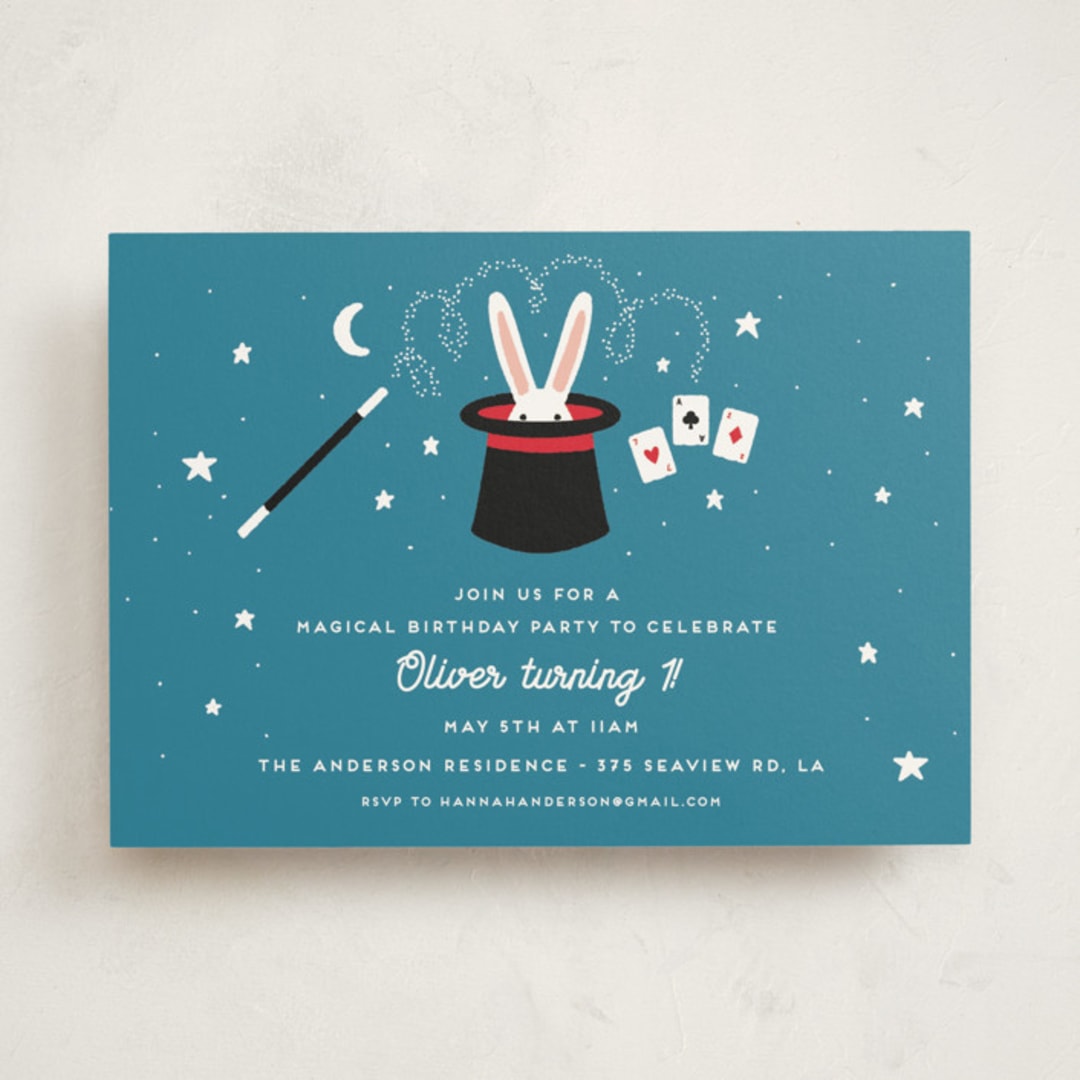 "Magical Day" - Children's Birthday Party Invitations in Wand by Claudia Orengo - Front