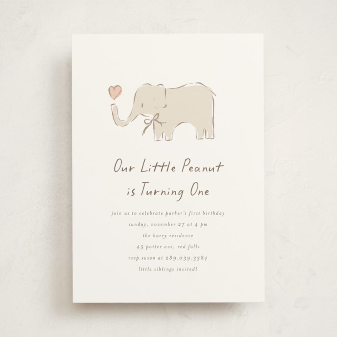 "bananella" - Children's Birthday Party Invitations in Sugar by chocomocacino - Front